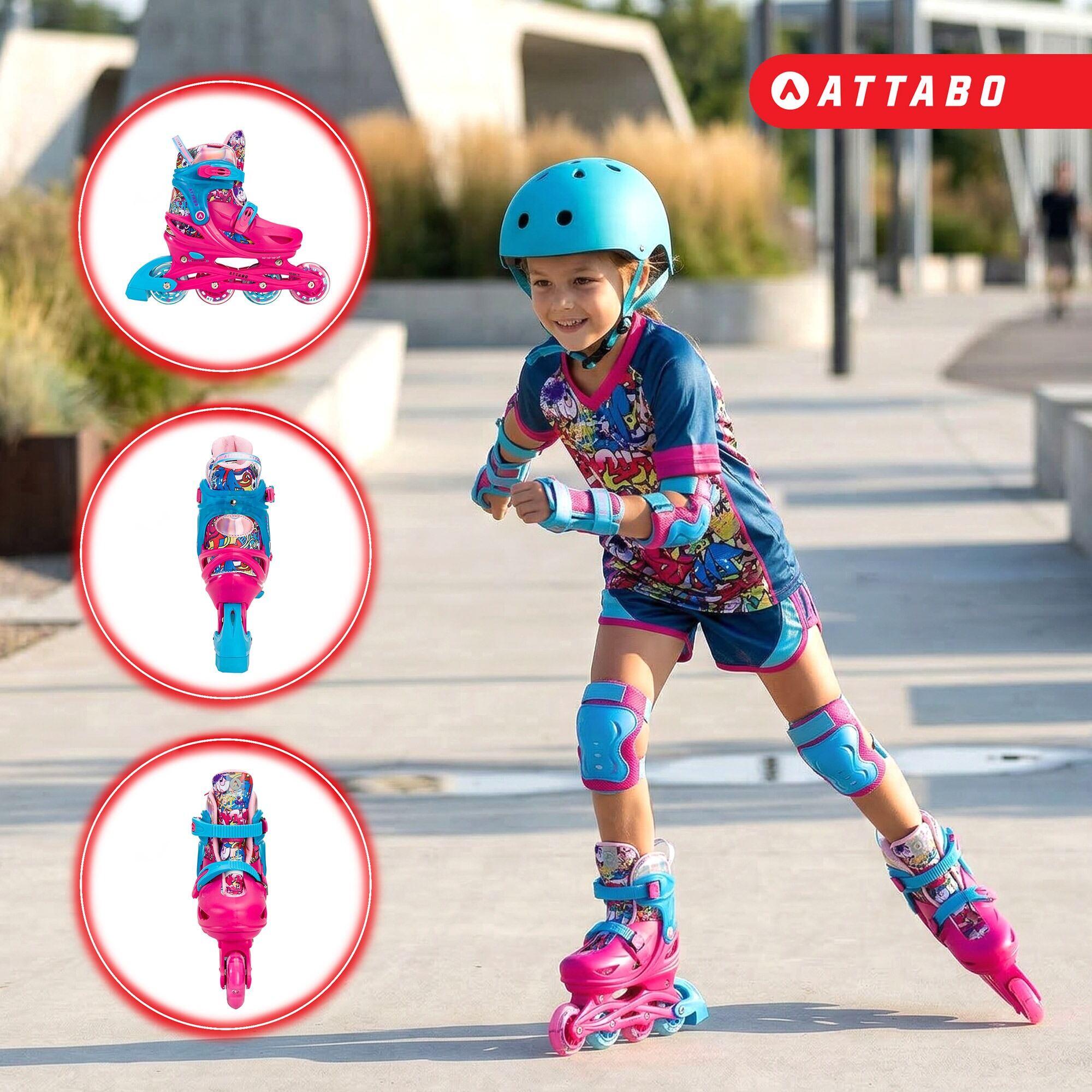 Rolki dziecięce ATTABO Turbojet LED ABEC-7 Hardboot 4/7