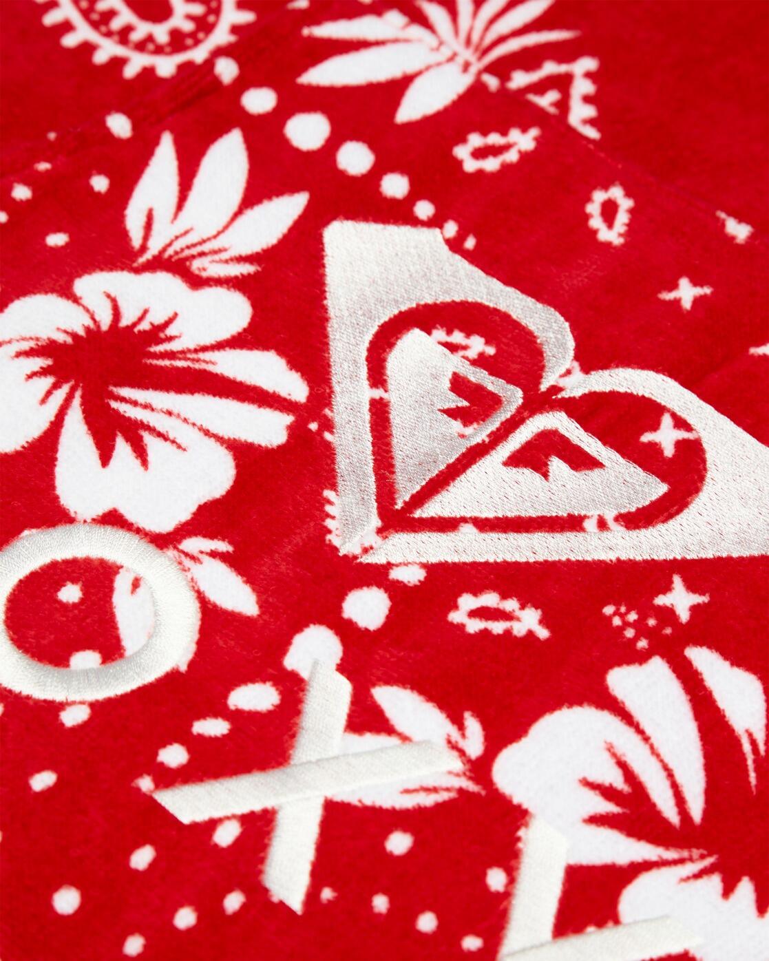 Poncho de surf STAY MAGICAL PRINTED Rouge Femme 3/4