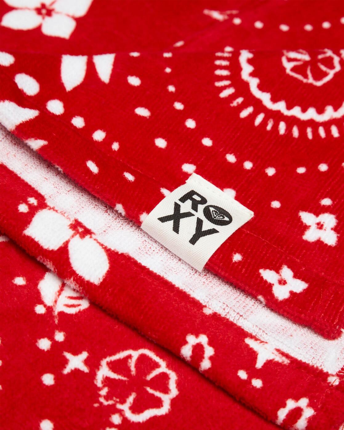 Poncho de surf STAY MAGICAL PRINTED Rouge Femme 4/4