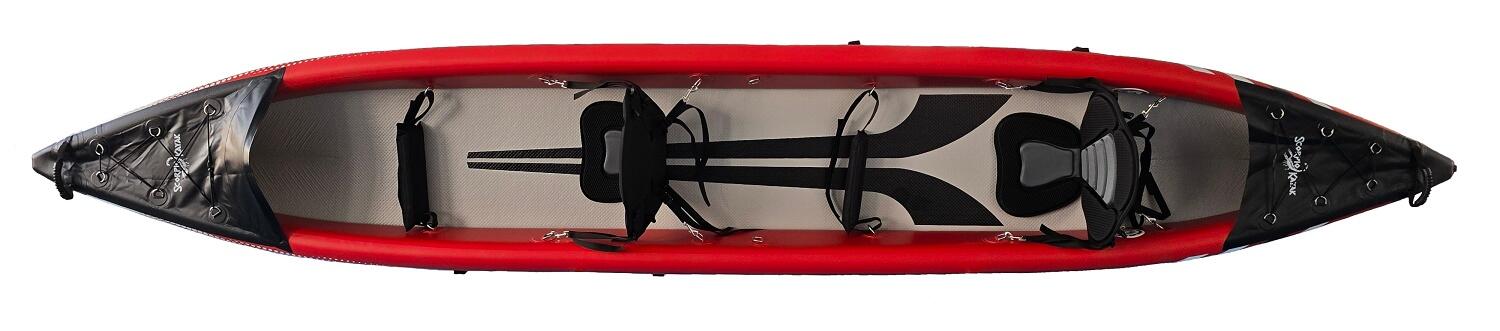 Kajak pompowany dwuosobowy do pływania Scorpio kayak DS 473 New dropstich 3/7