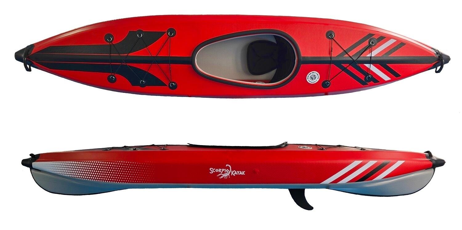 Kajak jednoosobowy pompowany z kokpitem Scorpio DS 385 Touring full dropstich 2/7