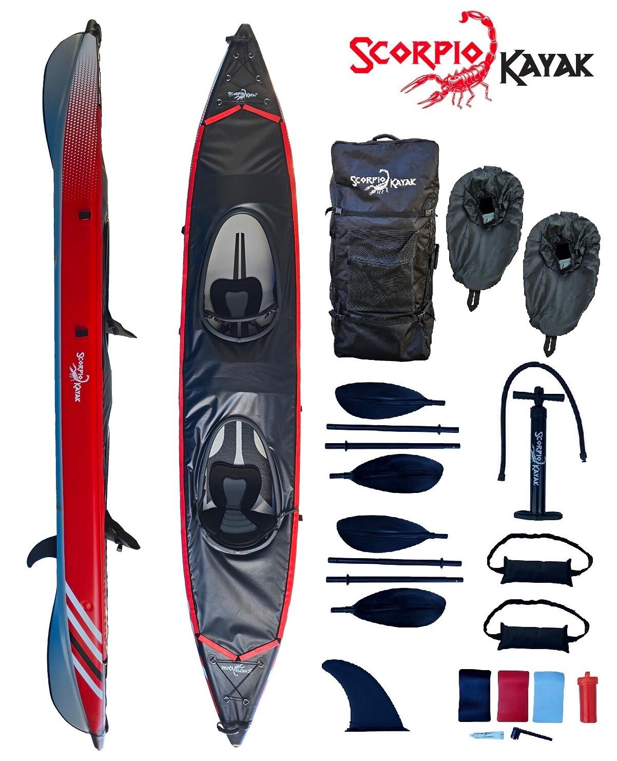 Kajak dwuosobowy pompowany z kokpitem Scorpio DS 473 Touring full dropstich