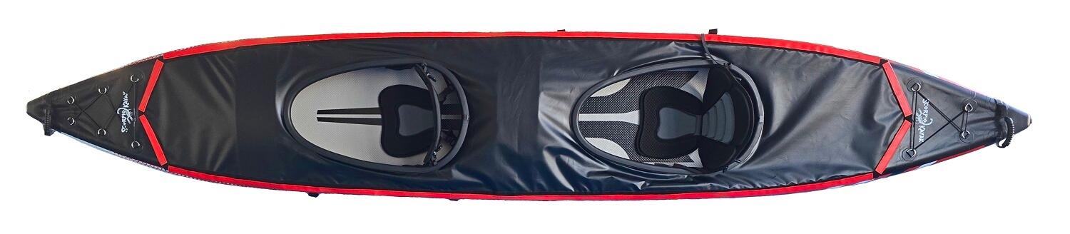 Kajak dwuosobowy pompowany z kokpitem Scorpio DS 473 Touring full dropstich 3/7
