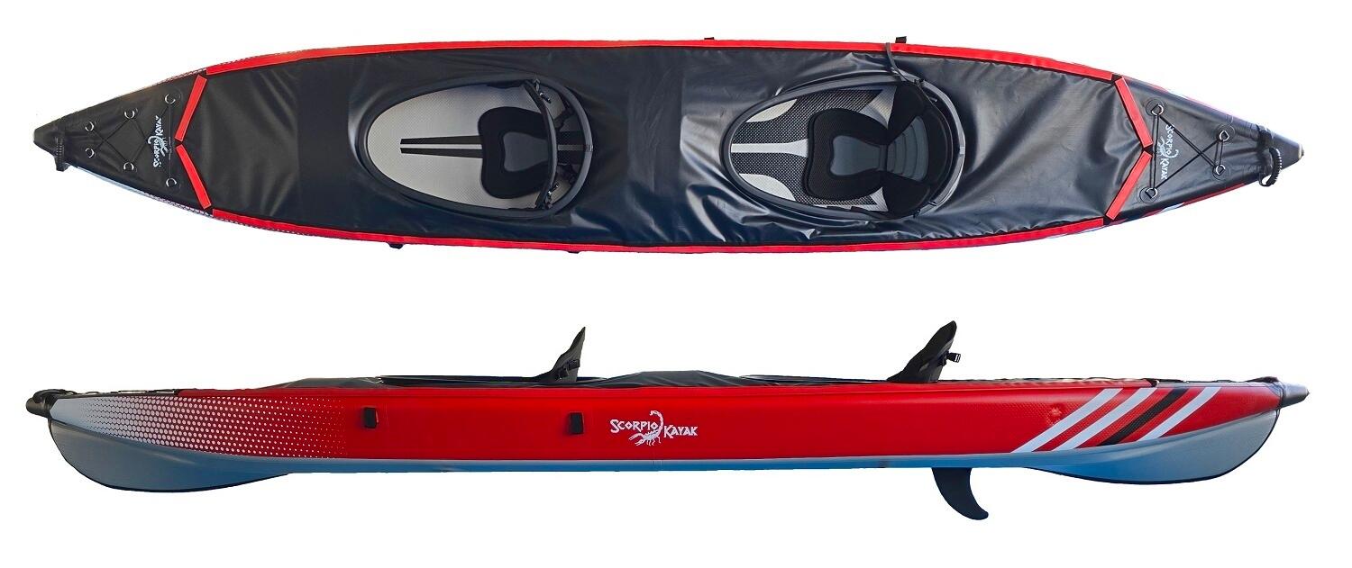 Kajak dwuosobowy pompowany z kokpitem Scorpio DS 473 Touring full dropstich 2/7