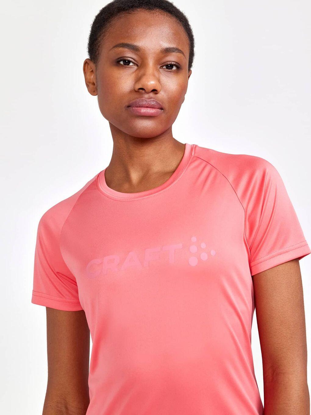 T-Shirt Running Craft Core Essence Logo Rose Femme 2/5