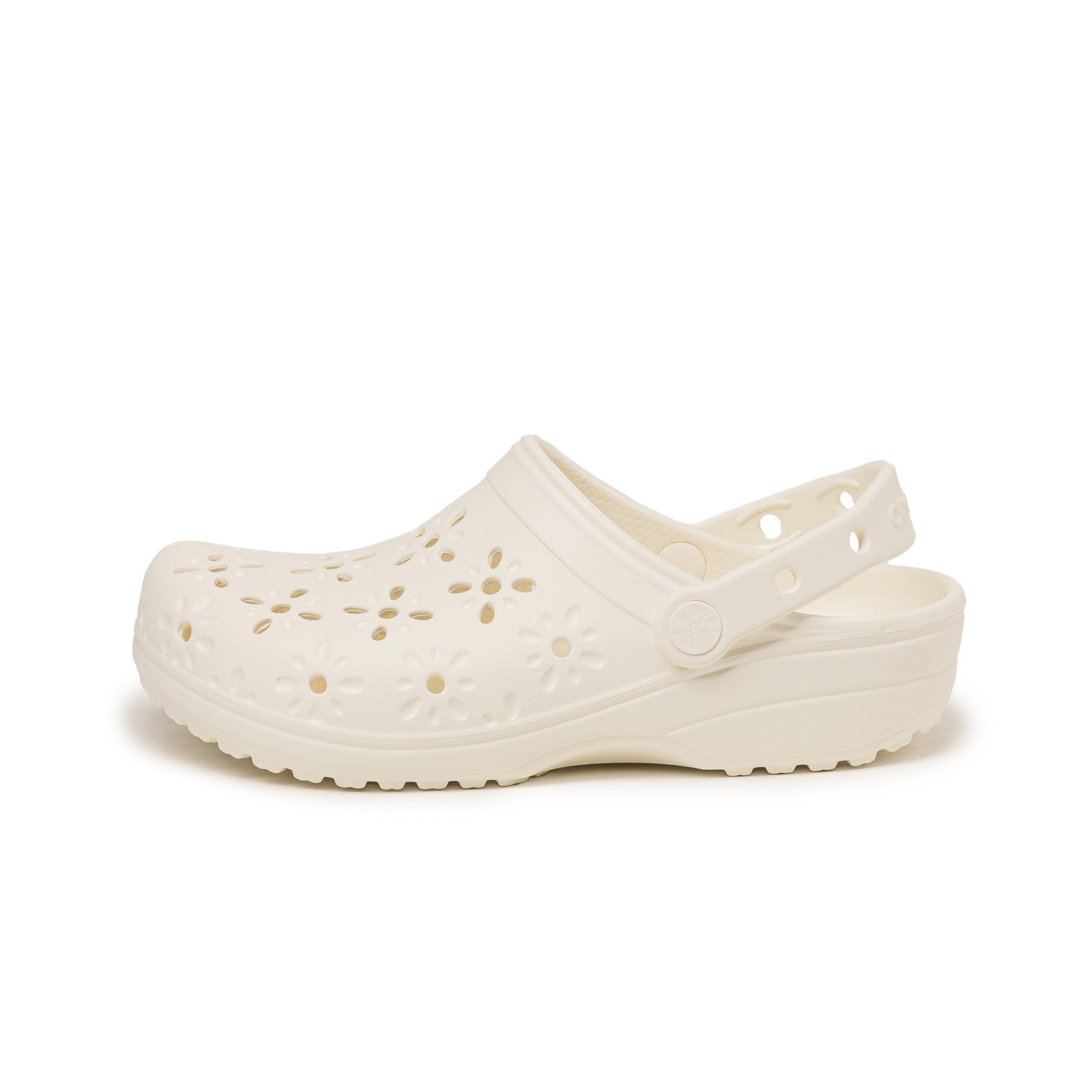 Crocs Classic Clog Floral Cutout Chalk 1/7