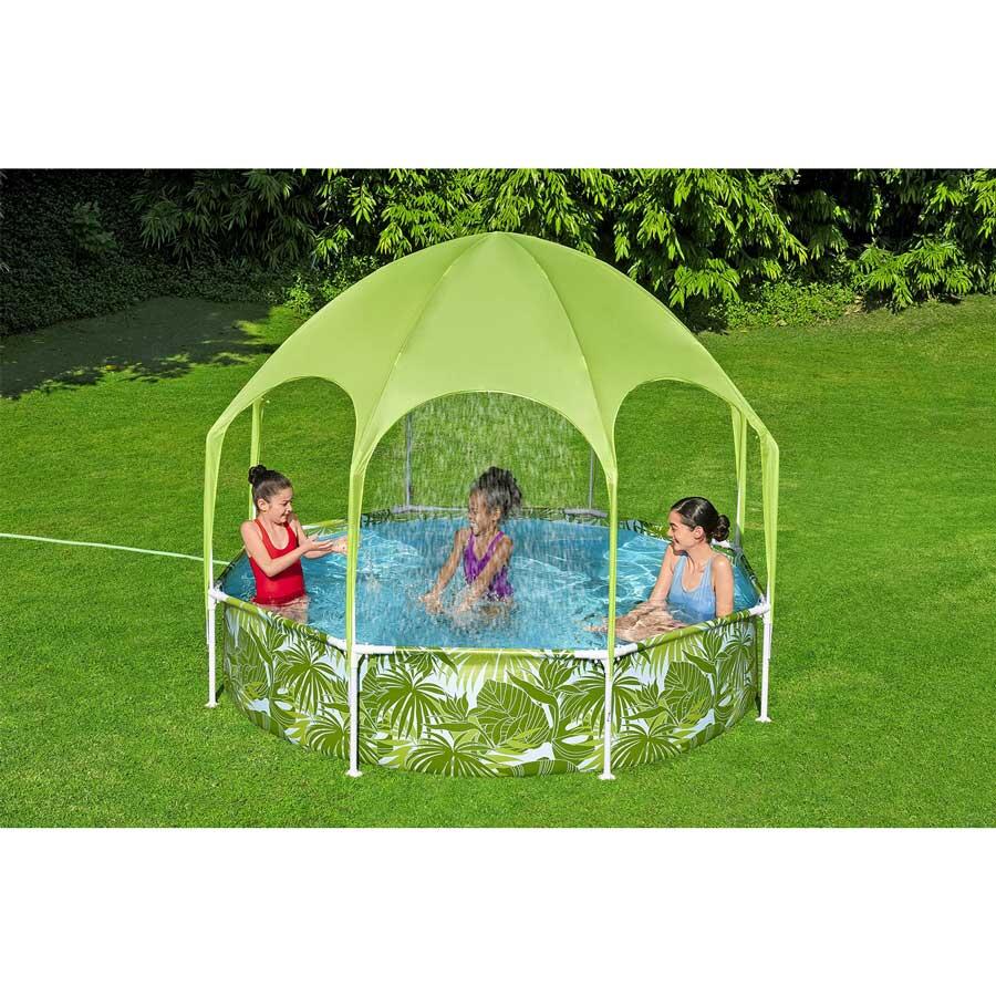 Bestway Splash-in-Shade Runder Aufstell Spielpool mit Sonnendach 244 x 51 cm 3/7