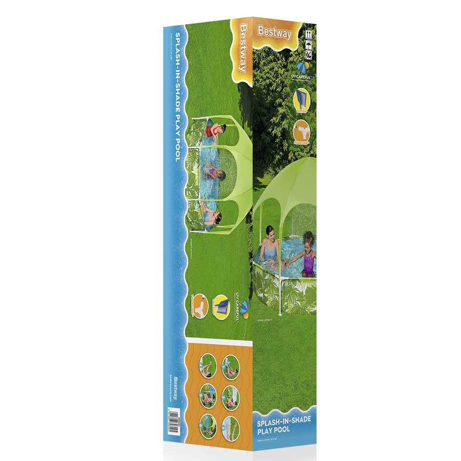 Bestway Splash-in-Shade Runder Aufstell Spielpool mit Sonnendach 244 x 51 cm 7/7