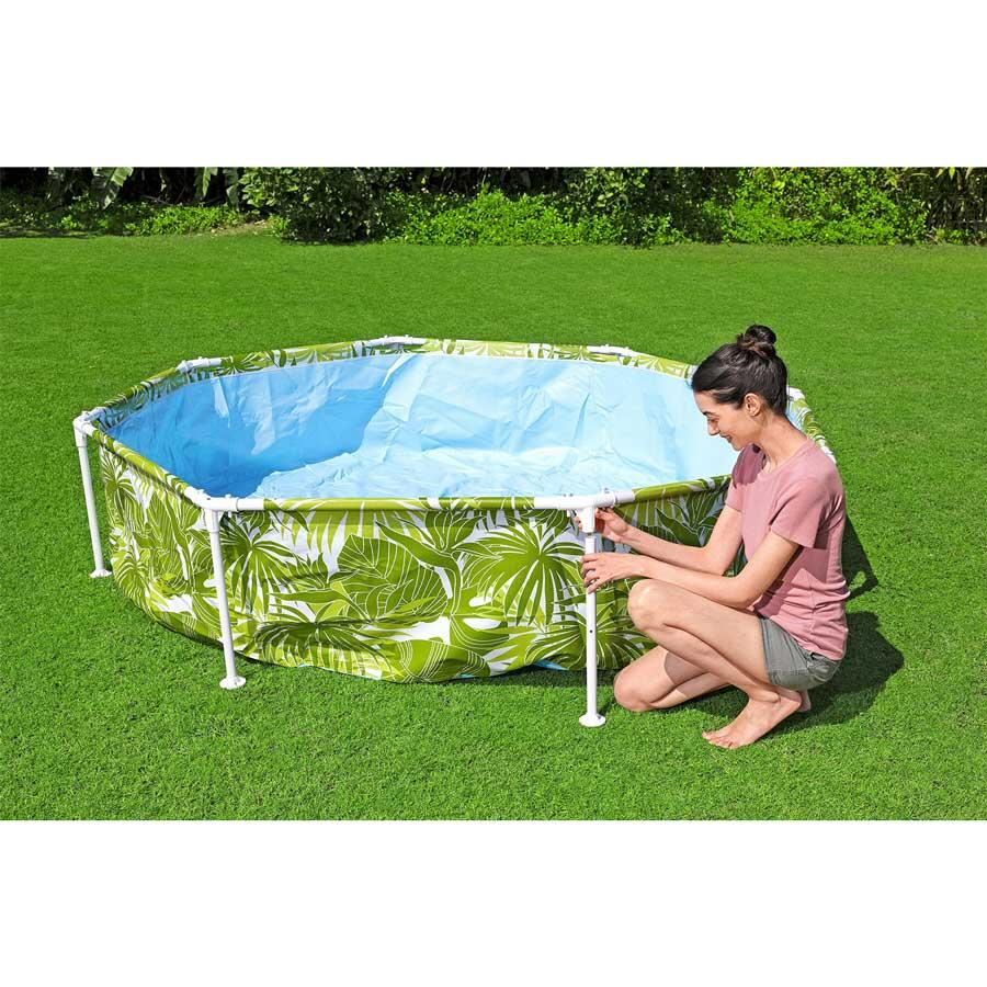 Bestway Splash-in-Shade Runder Aufstell Spielpool mit Sonnendach 244 x 51 cm 5/7