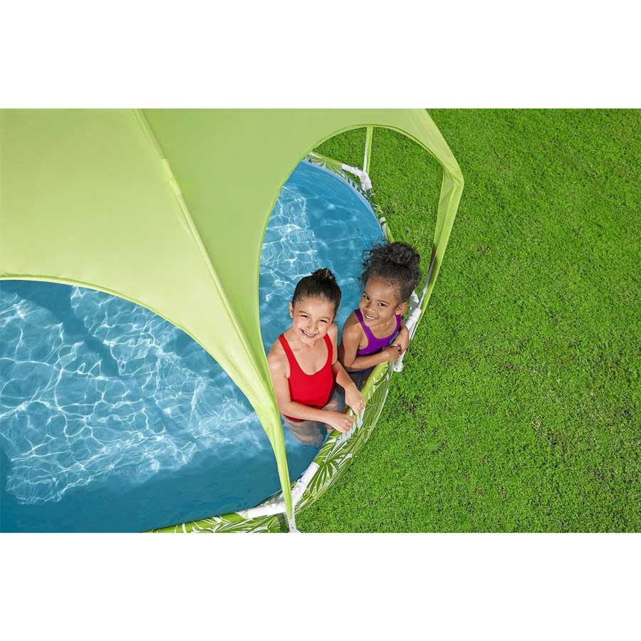 Bestway Splash-in-Shade Runder Aufstell Spielpool mit Sonnendach 244 x 51 cm 4/7