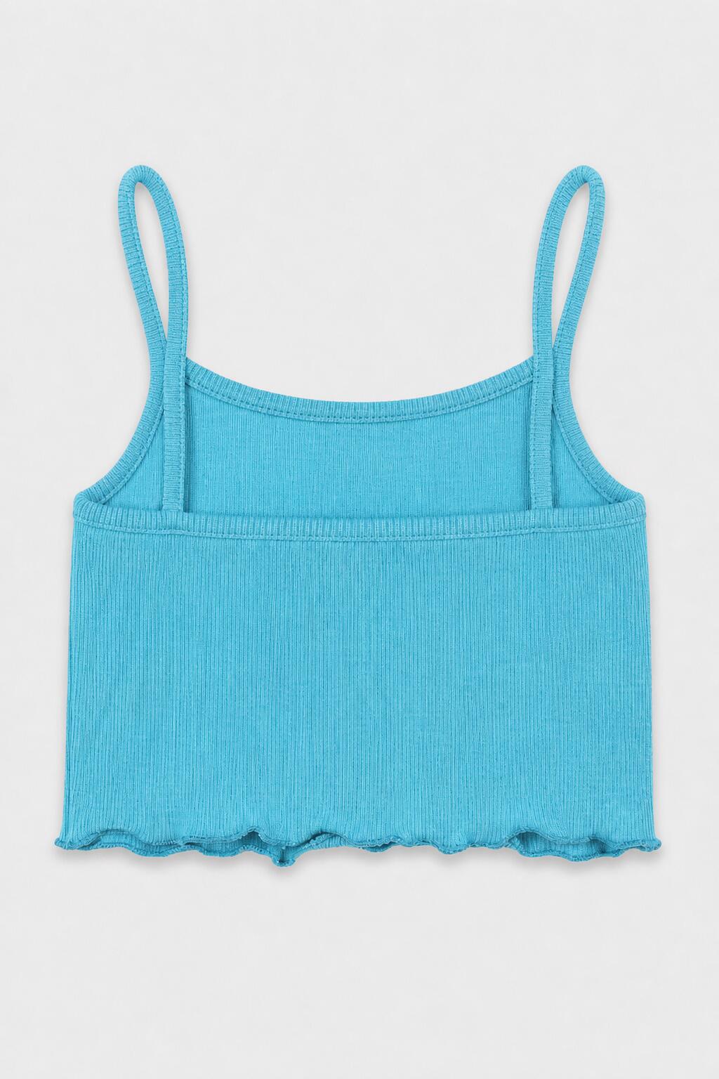 Camiseta de niña turquesa 4/4