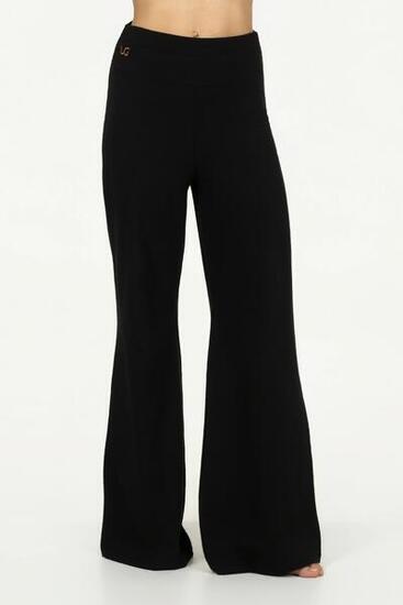 Pantalon de Yoga et Pilates tendance à coupe ample Maeve - Noir Onyx