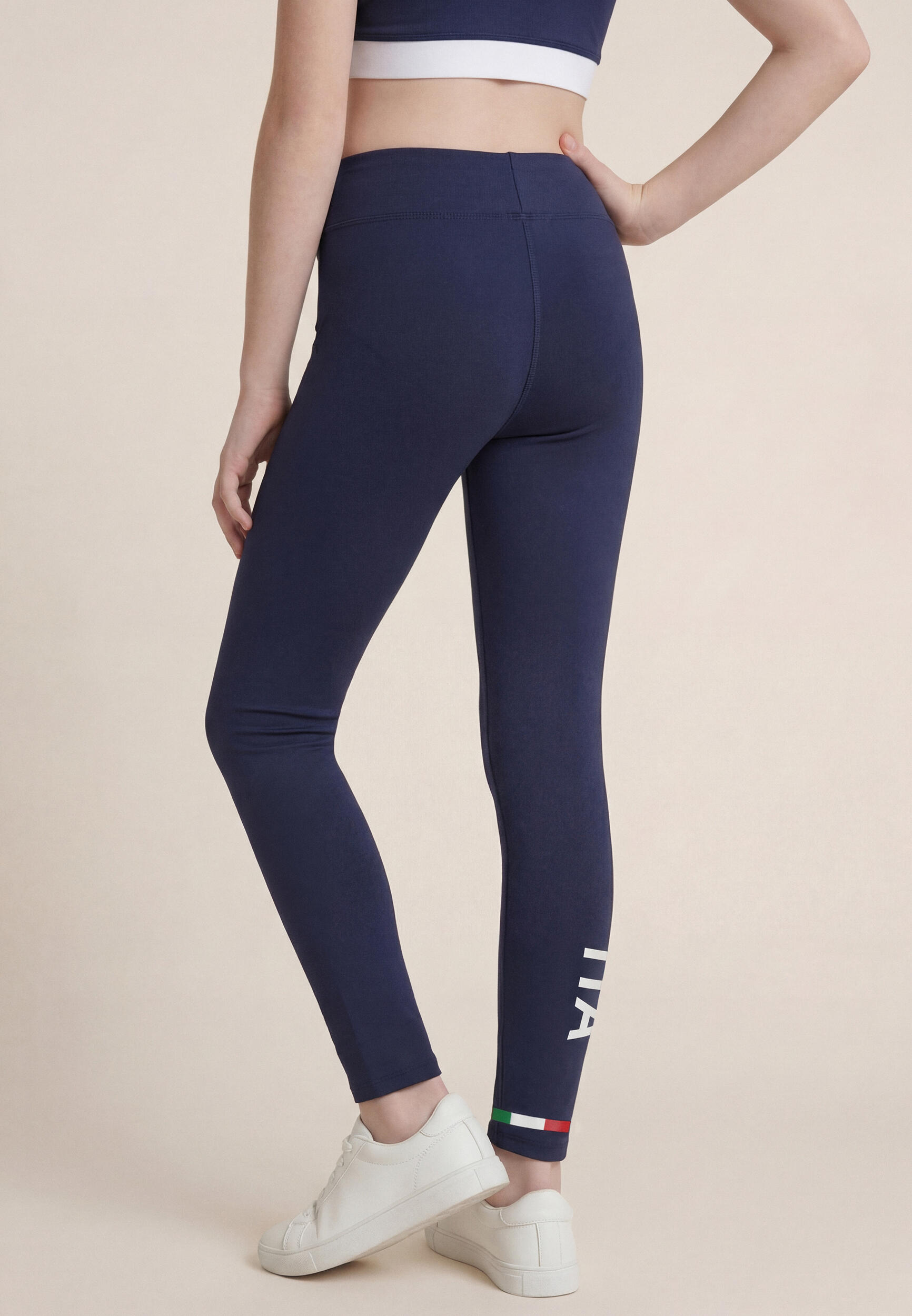 Leggings Bambina Italia FGI Full Length in Nylon Elasticizzato 2/4
