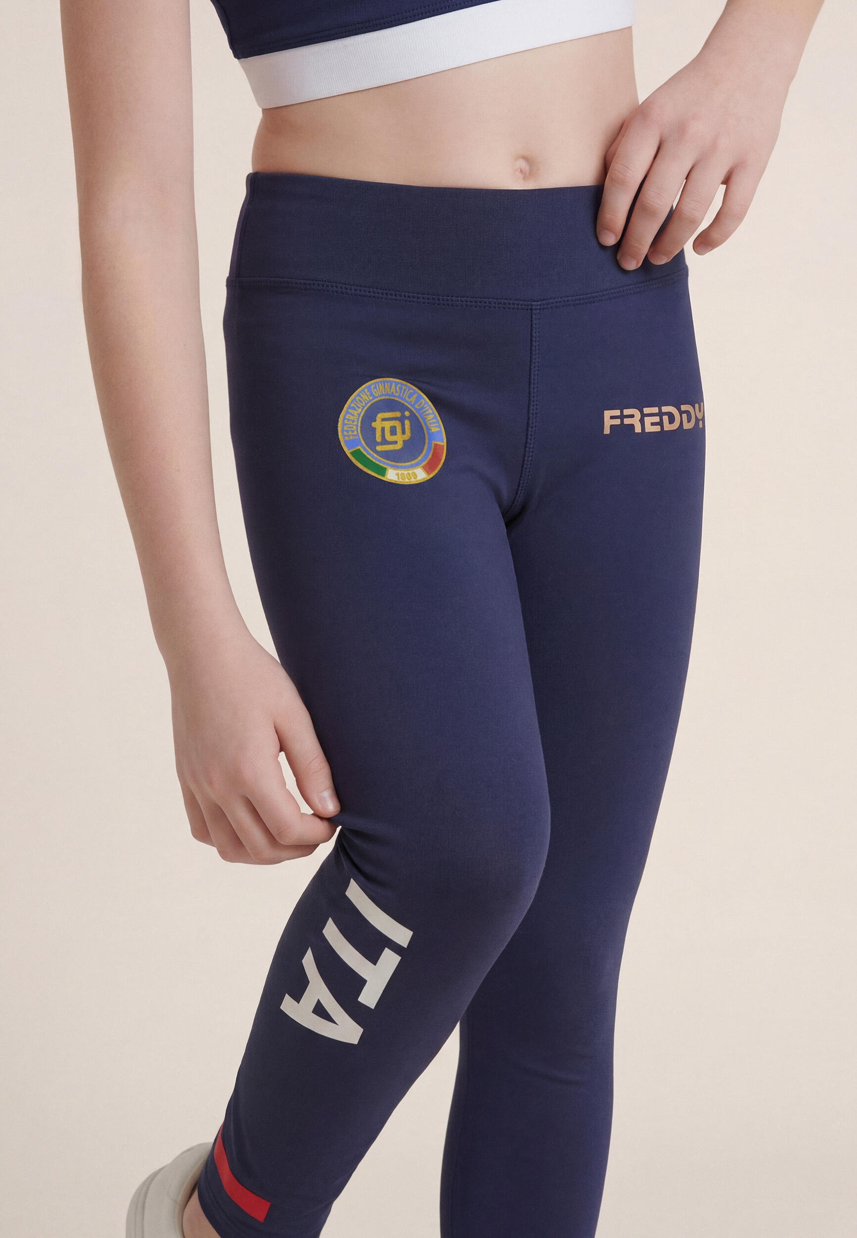 Leggings Bambina Italia FGI Full Length in Nylon Elasticizzato 4/4