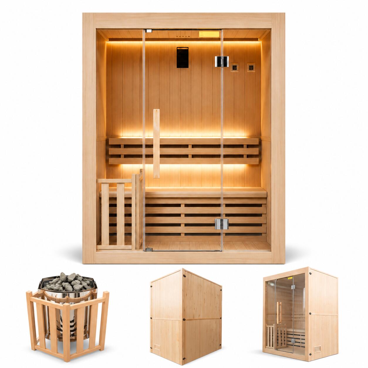 Finnische Dampfsauna 3 Plätze Entspannung zu Hause NIXSPA-3PK (3.5KW) 2/7