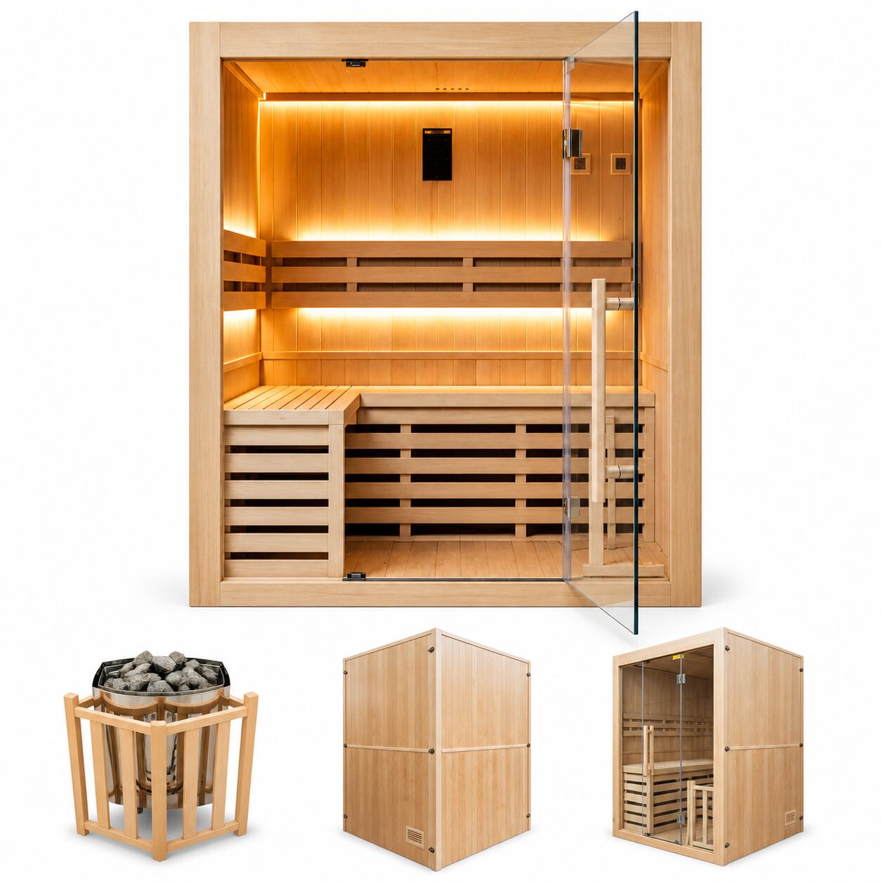 Sauna finlandaise pour maison 4 places NIXSPA-4PK (4.5KW) 2/7