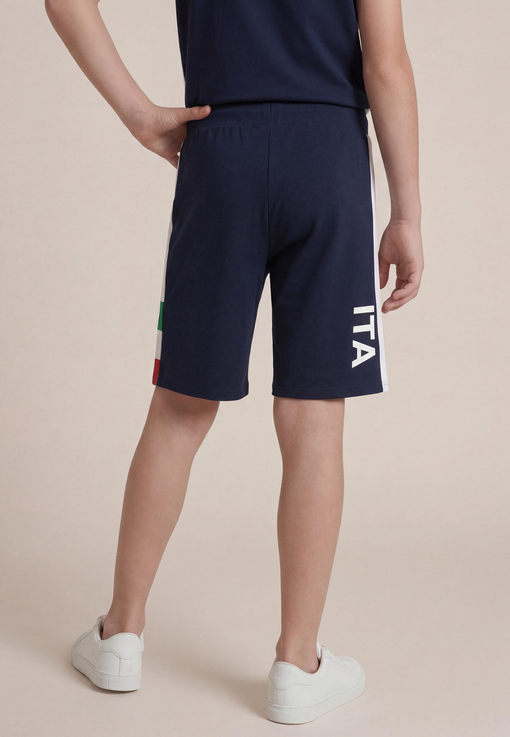 Pantalon court pour garçons en molleton de coton bicolore, merchandising officie 3/6