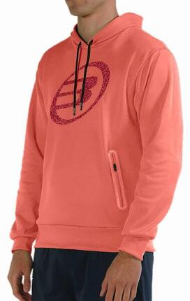 Bullpadel Herren Kapuzenpullover fluoreszierend Koralle