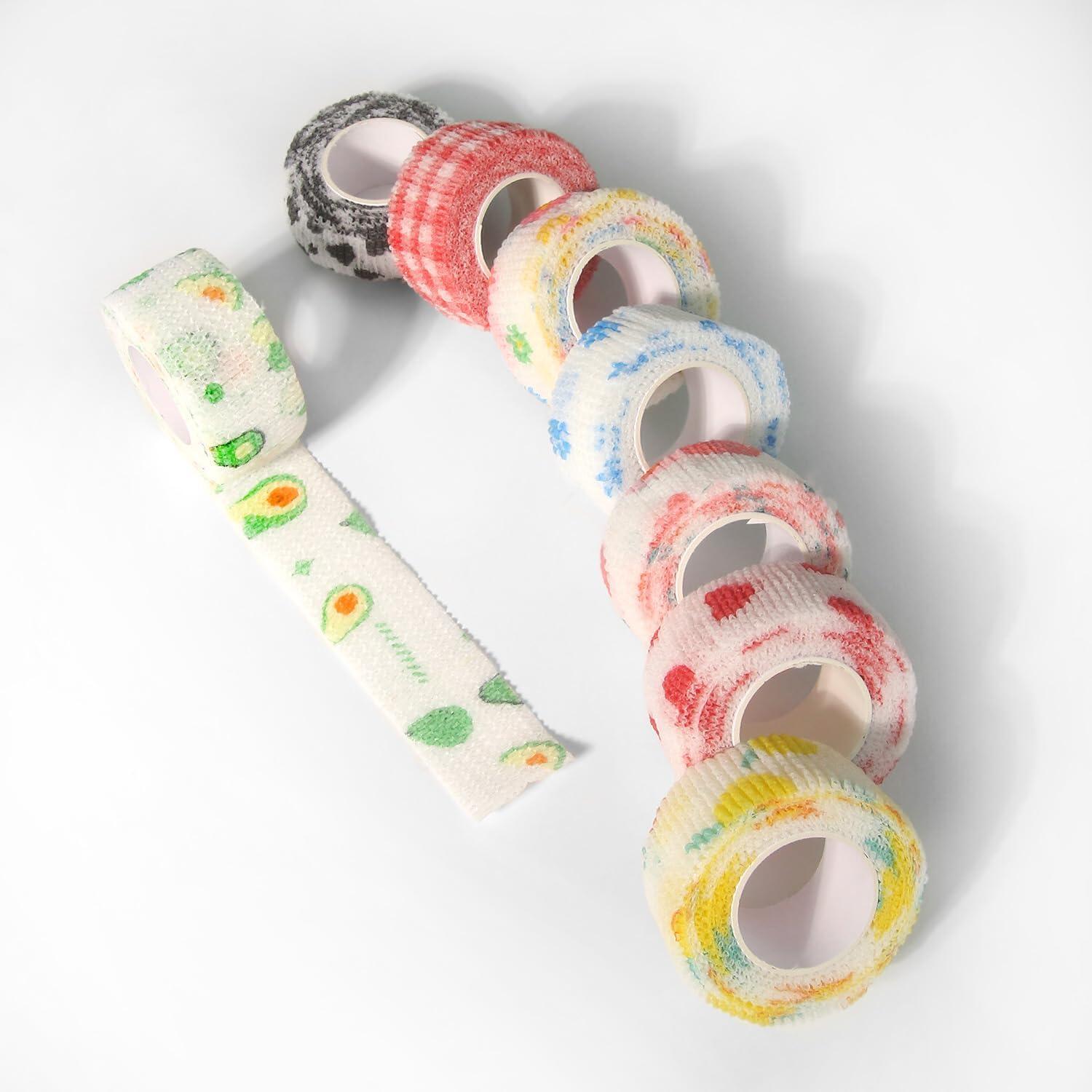 8 Rolls Self-Adhesive Waterproof and Elastic Finger Bandage