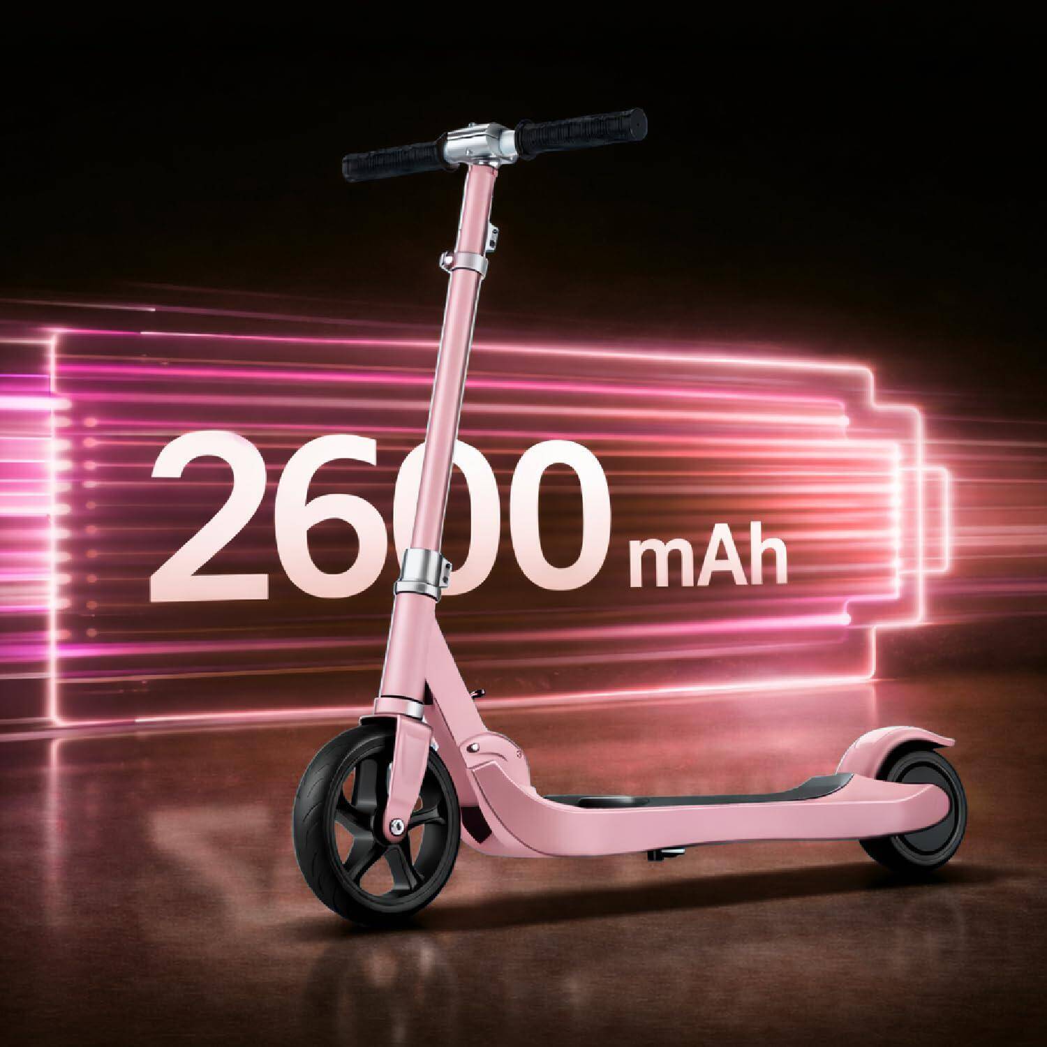Lifelong Kids Electric Scooter for 6-12 Years Age | with Rechargeable Battery, Adjustable Handle Height & Foldable Design | Safe Kids Scooter with Anti-Slip Deck (Pink) -  2