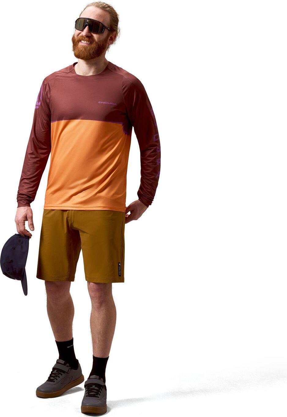 Attente Image - Maillot Manches Longues Endura Core Printed Orange Homme 3/6