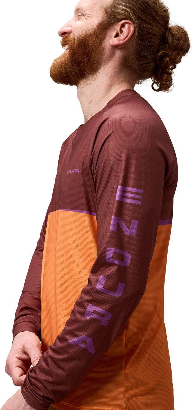 Attente Image - Maillot Manches Longues Endura Core Printed Orange Homme 5/6