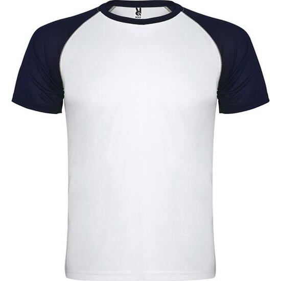Roly Indianapolis Funktionelles Sportshirt Kinder - Weiß / Marine