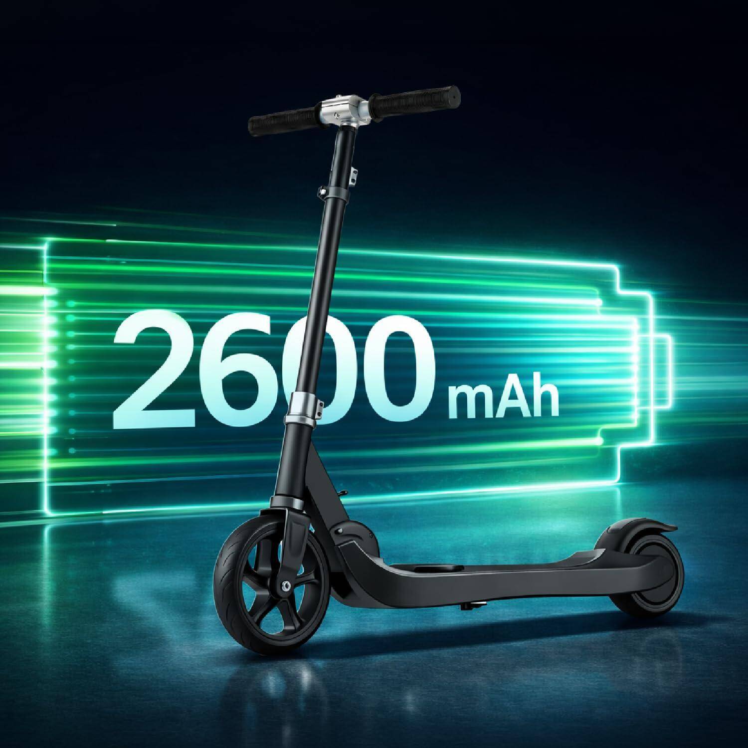 Lifelong Kids Electric Scooter for 6-12 Years Age | with Rechargeable Battery, Adjustable Handle Height & Foldable Design | Safe Kids Scooter with Anti-Slip Deck (Black) -  2