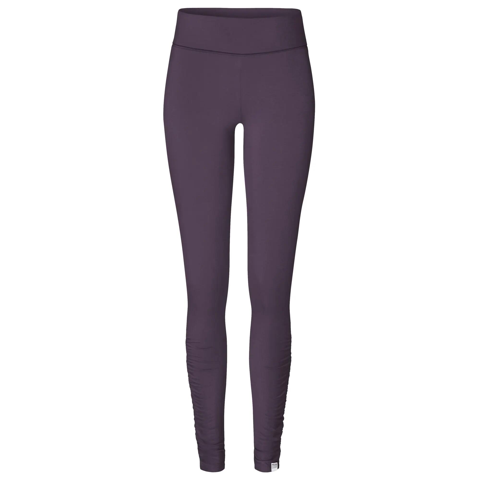 Yoga-Leggings rolldown "ala" - elderberry 1/2
