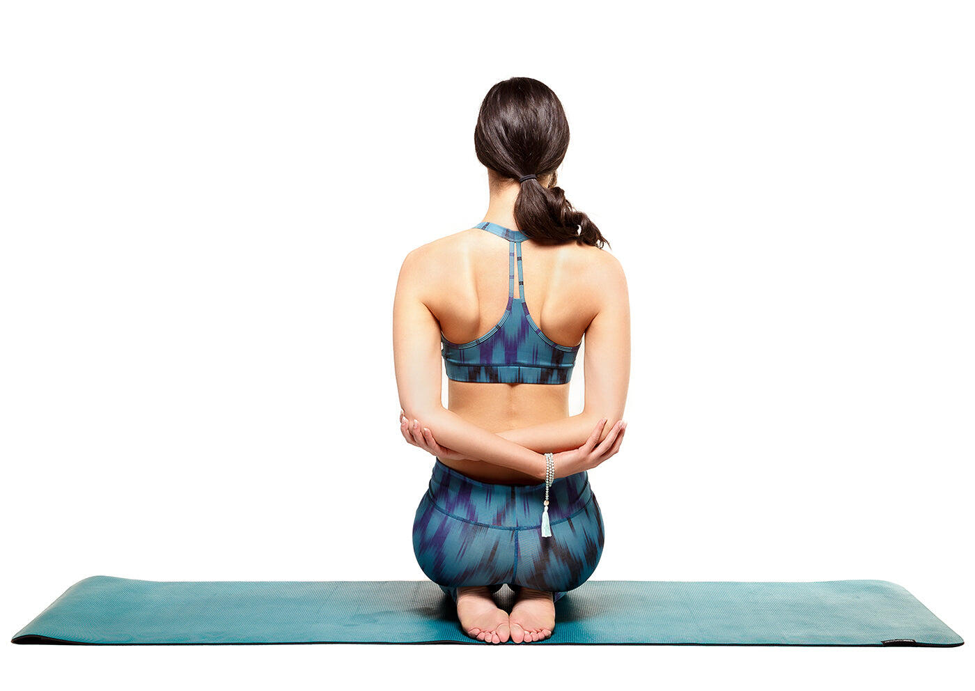 Yoga-Bra "Shiva" - Ikat aqua 4/5