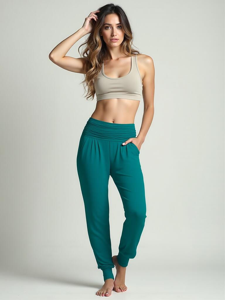 Yoga-Harempants "ala" - petrol 4/4