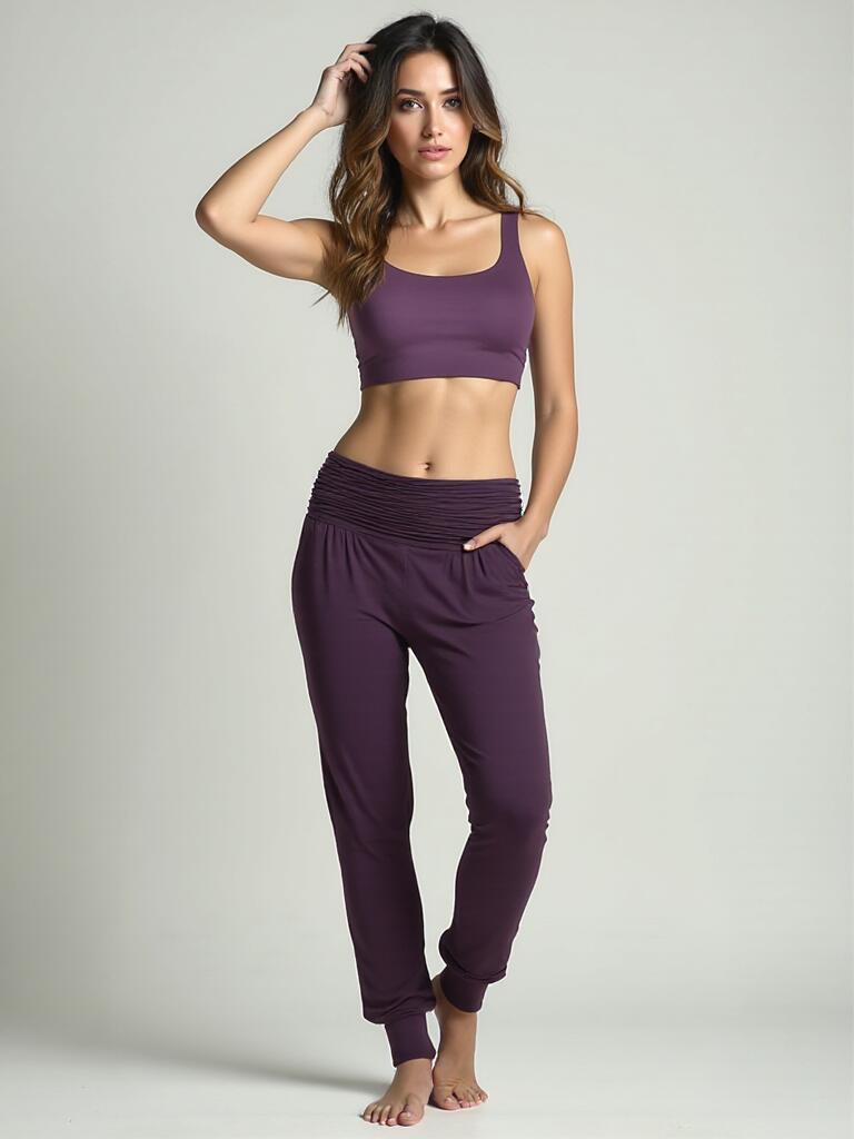 Yoga-Harempants "ala" - elderberry 4/4