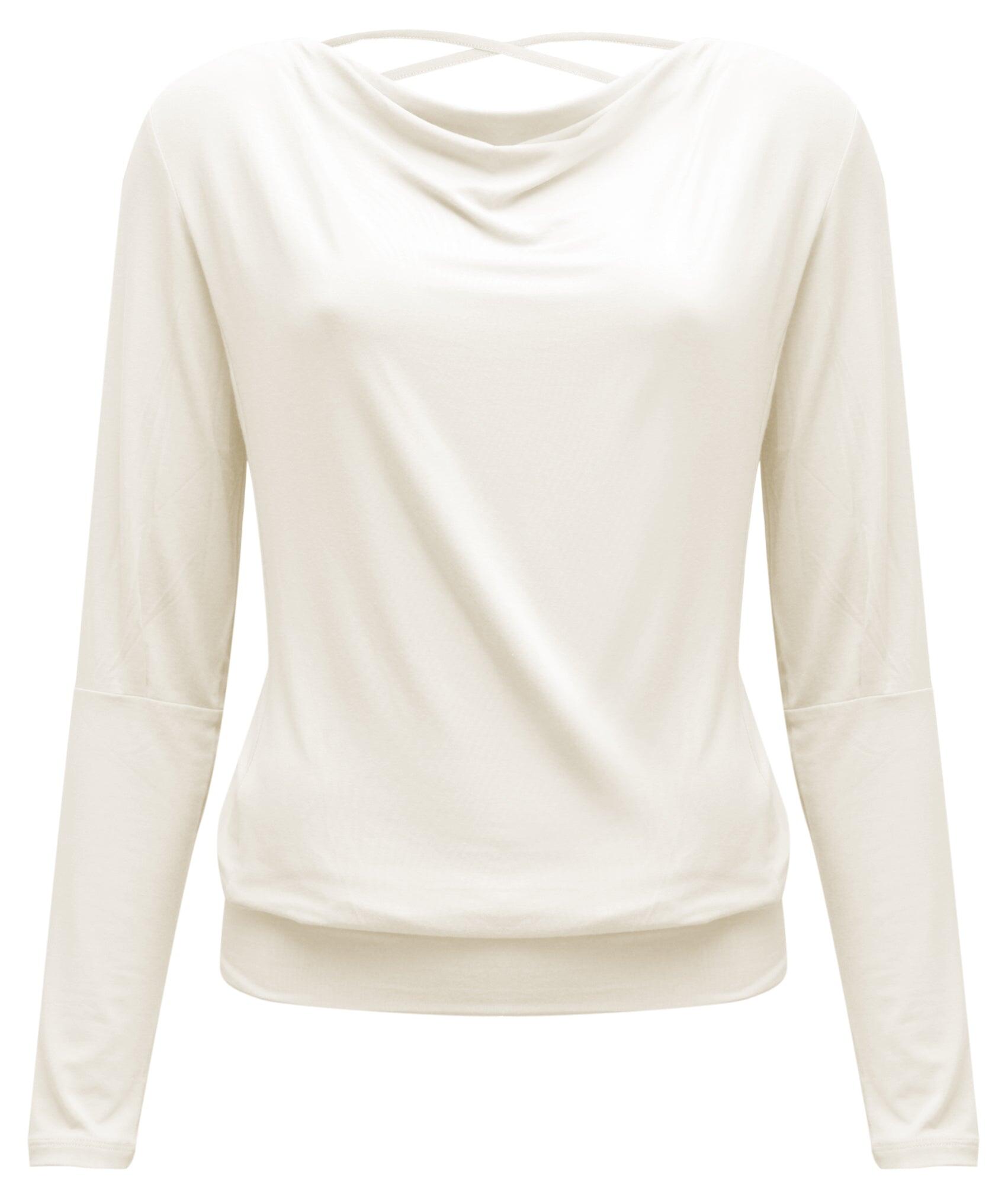 Yoga-Longsleeve flowing shakti "ala" - ivory 3/4