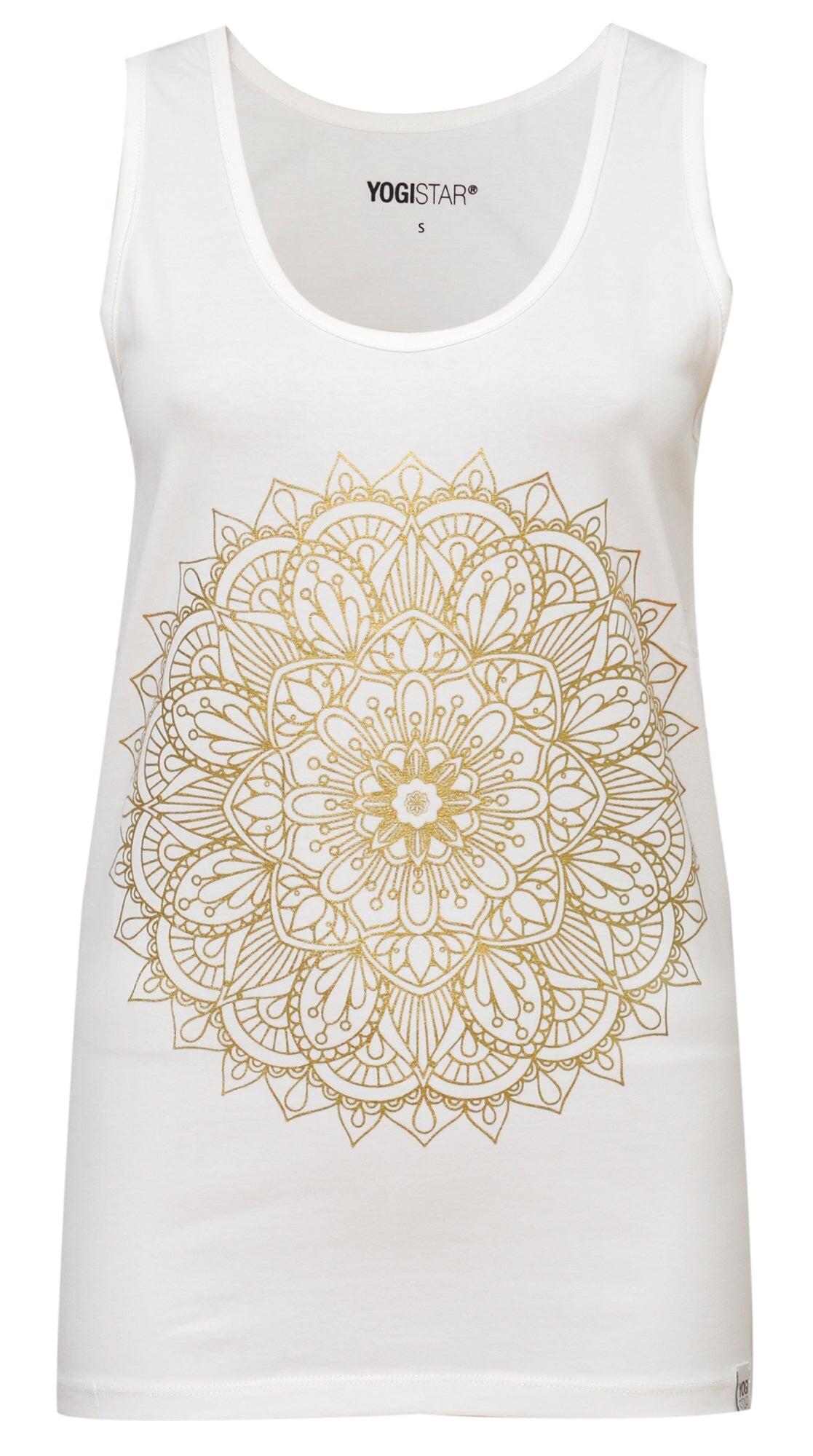 Yoga-Tank-Top „mandala“ - ivory/gold 3/3