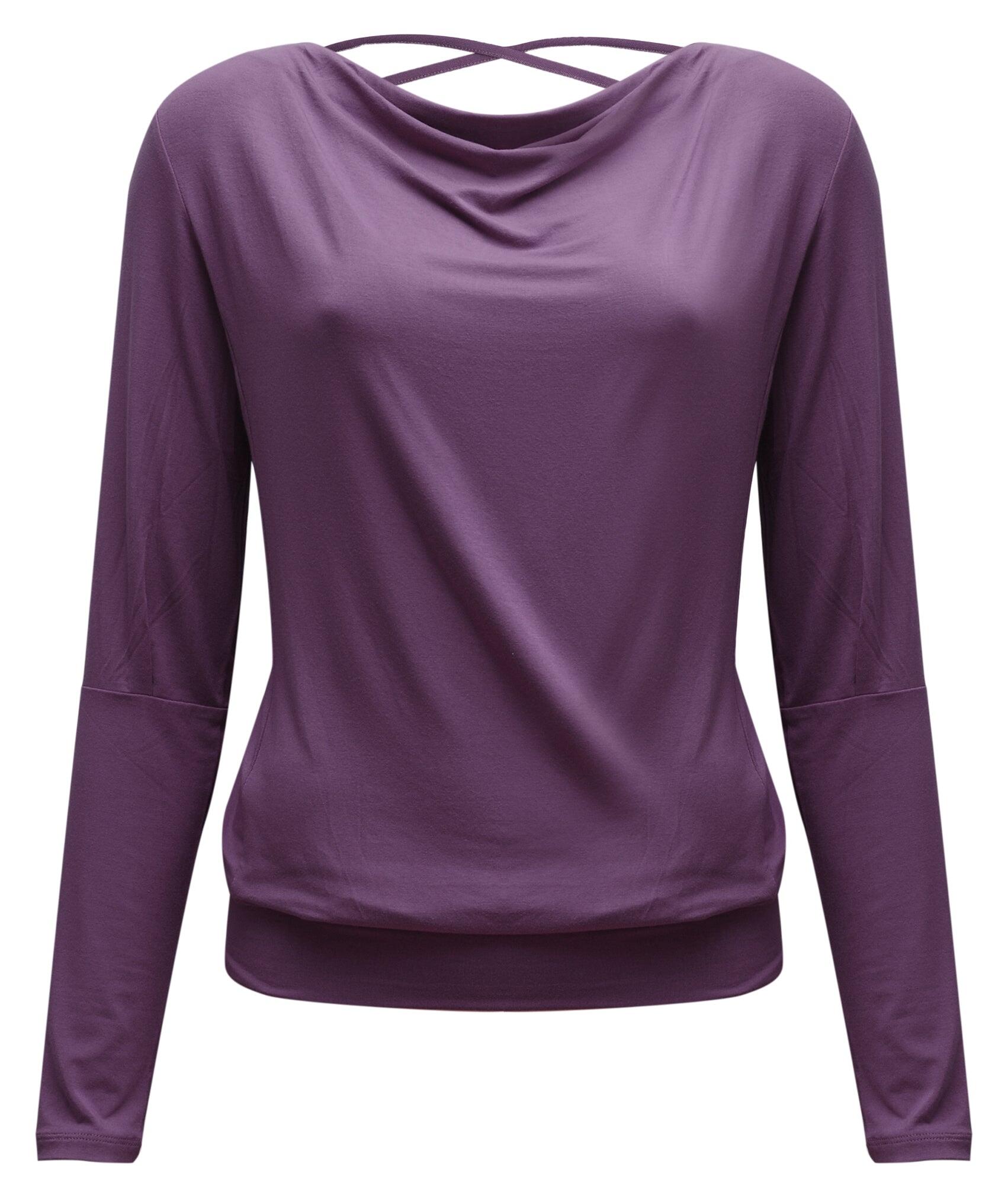 Yoga-Longsleeve flowing shakti "ala" - elderberry 3/4