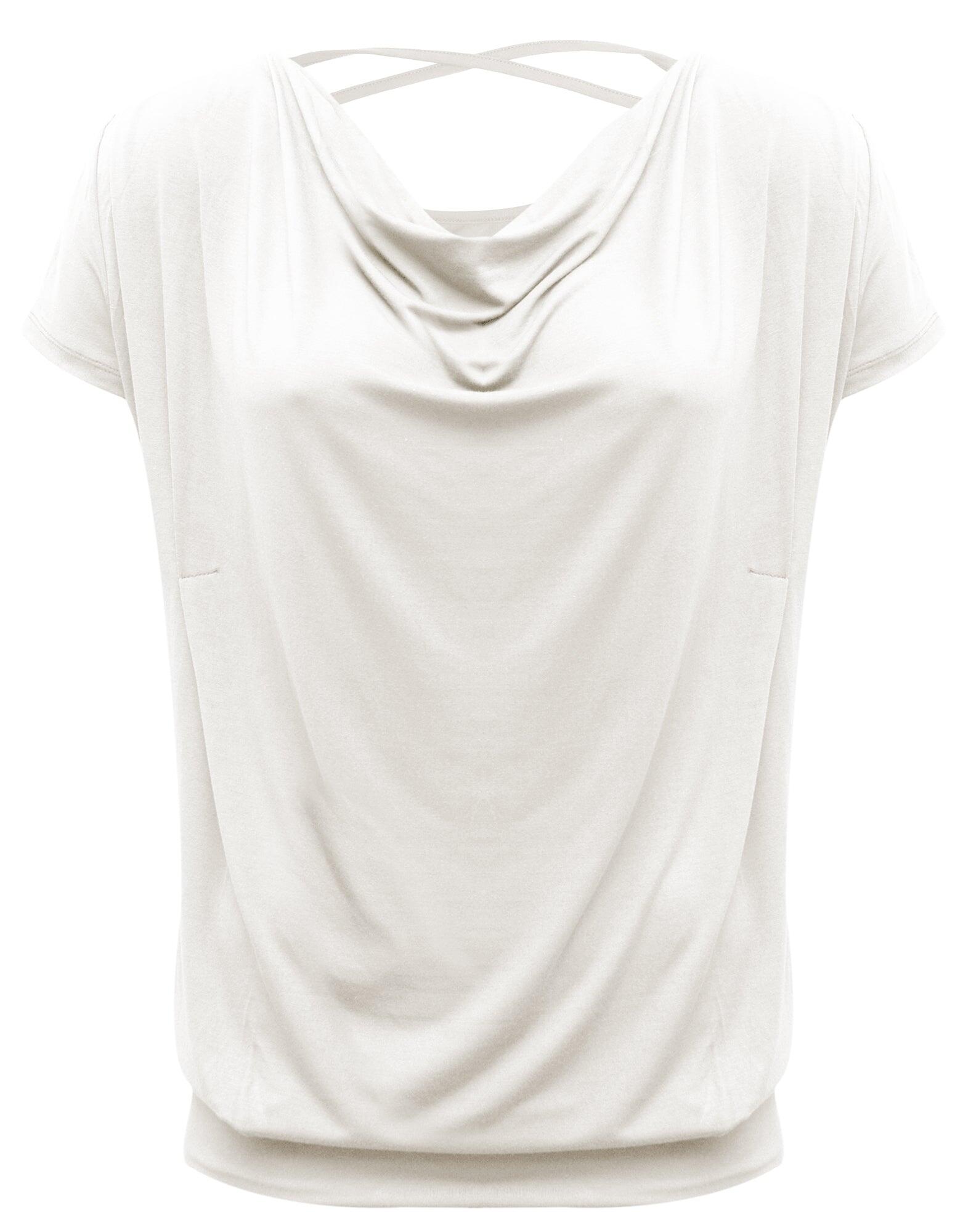 Yoga-Shirt flowing batwing "ala" – ivory 3/3
