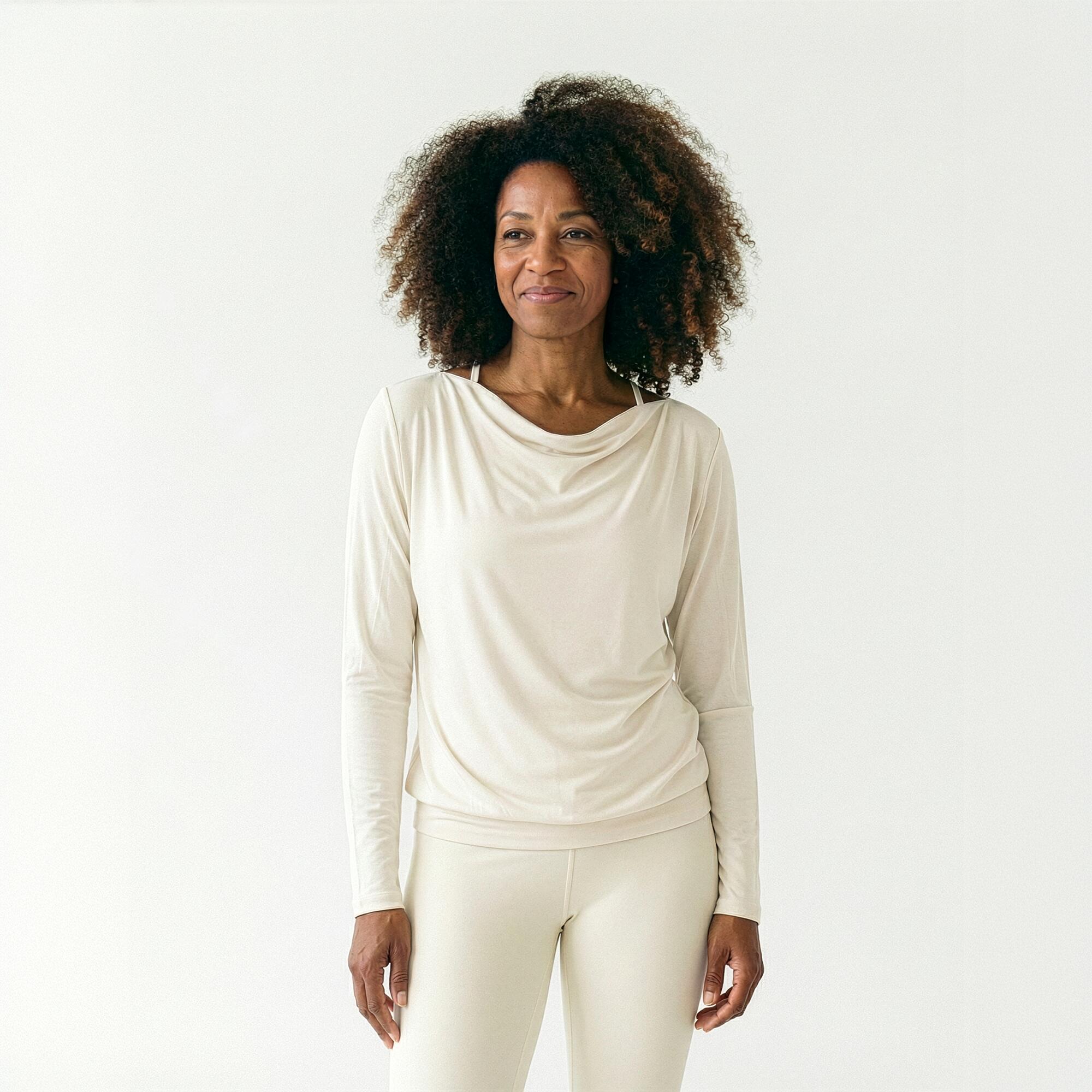 Yoga-Longsleeve flowing shakti "ala" - ivory 2/4