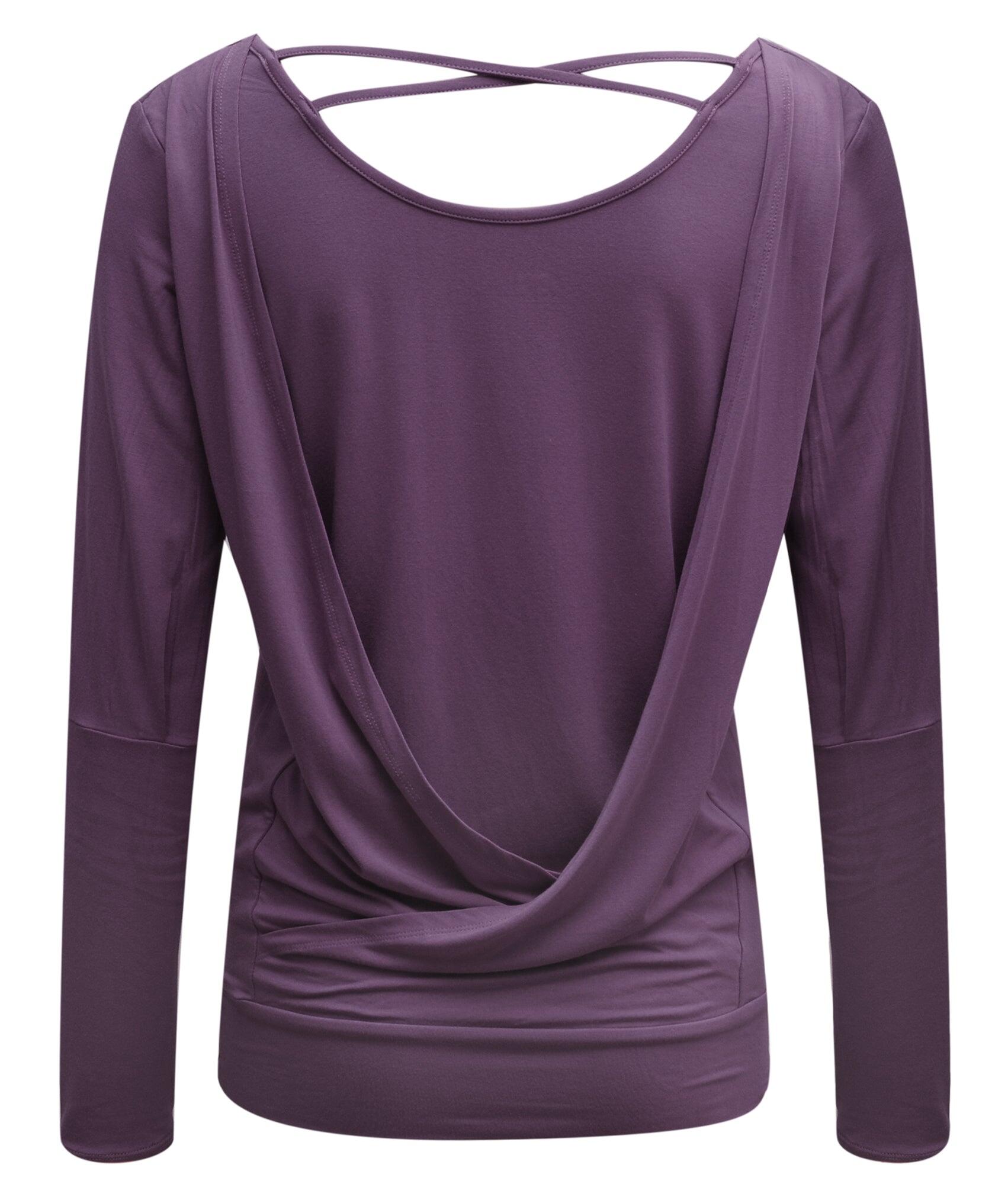Yoga-Longsleeve flowing shakti "ala" - elderberry 4/4