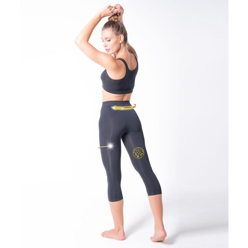 Legging capri push-up 160 den composé de fibres Emana® Lena.