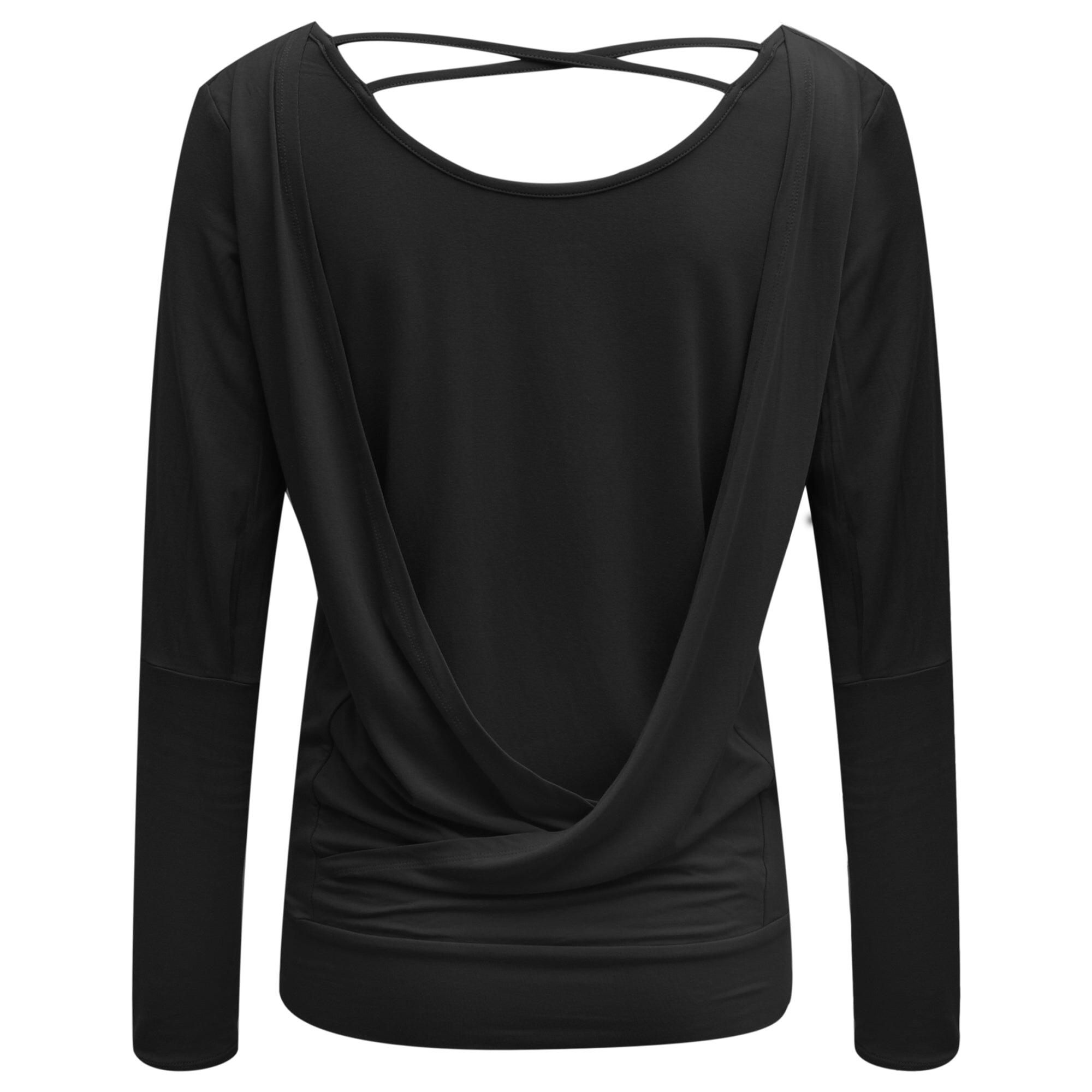 Yoga-Longsleeve flowing shakti "ala" - black 4/4