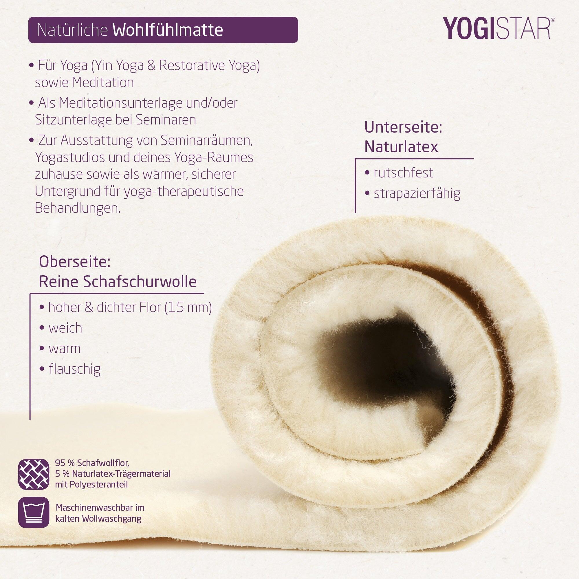 Yogamatte yogimat® natur - Schurwolle 3/6