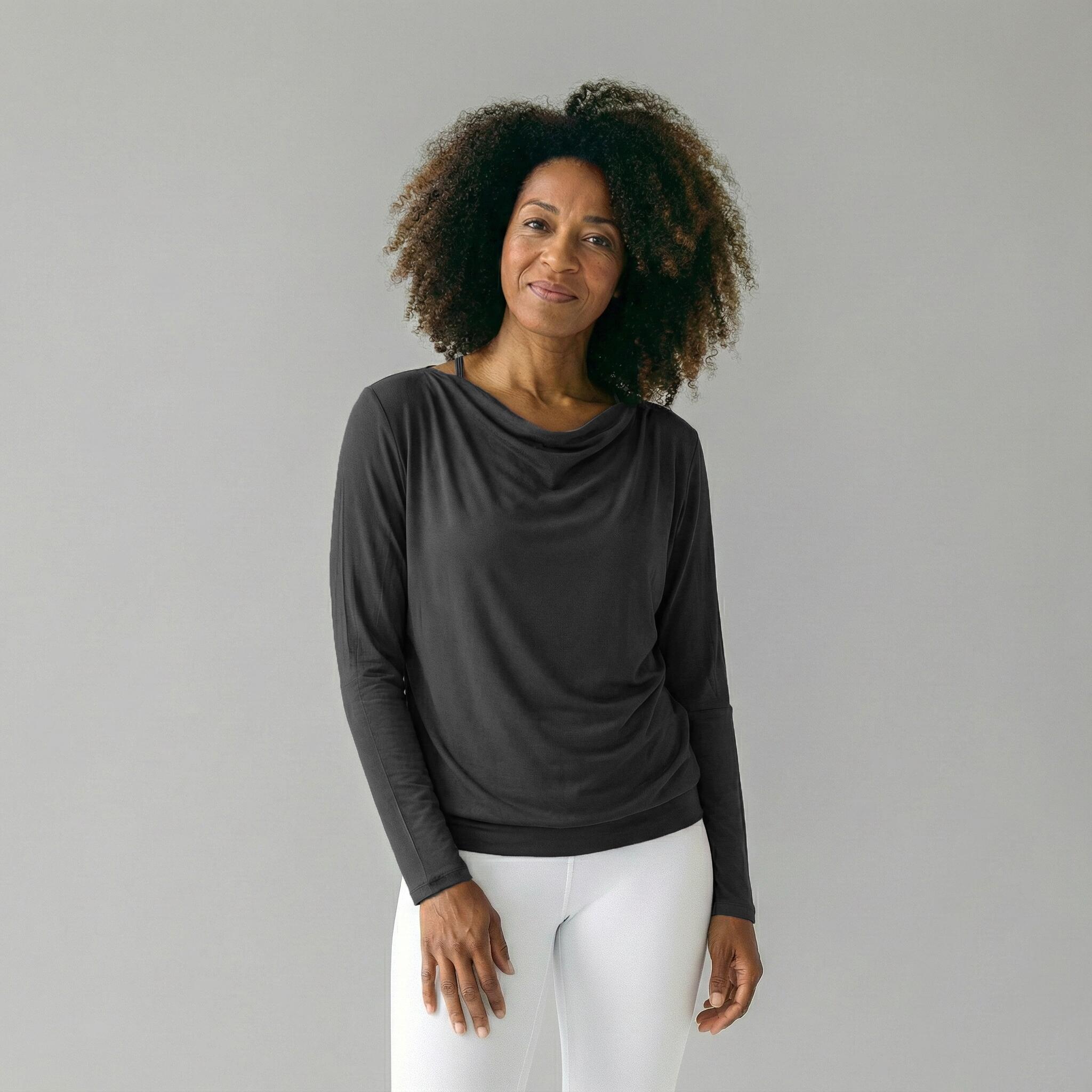 Yoga-Longsleeve flowing shakti "ala" - stonehenge 2/4