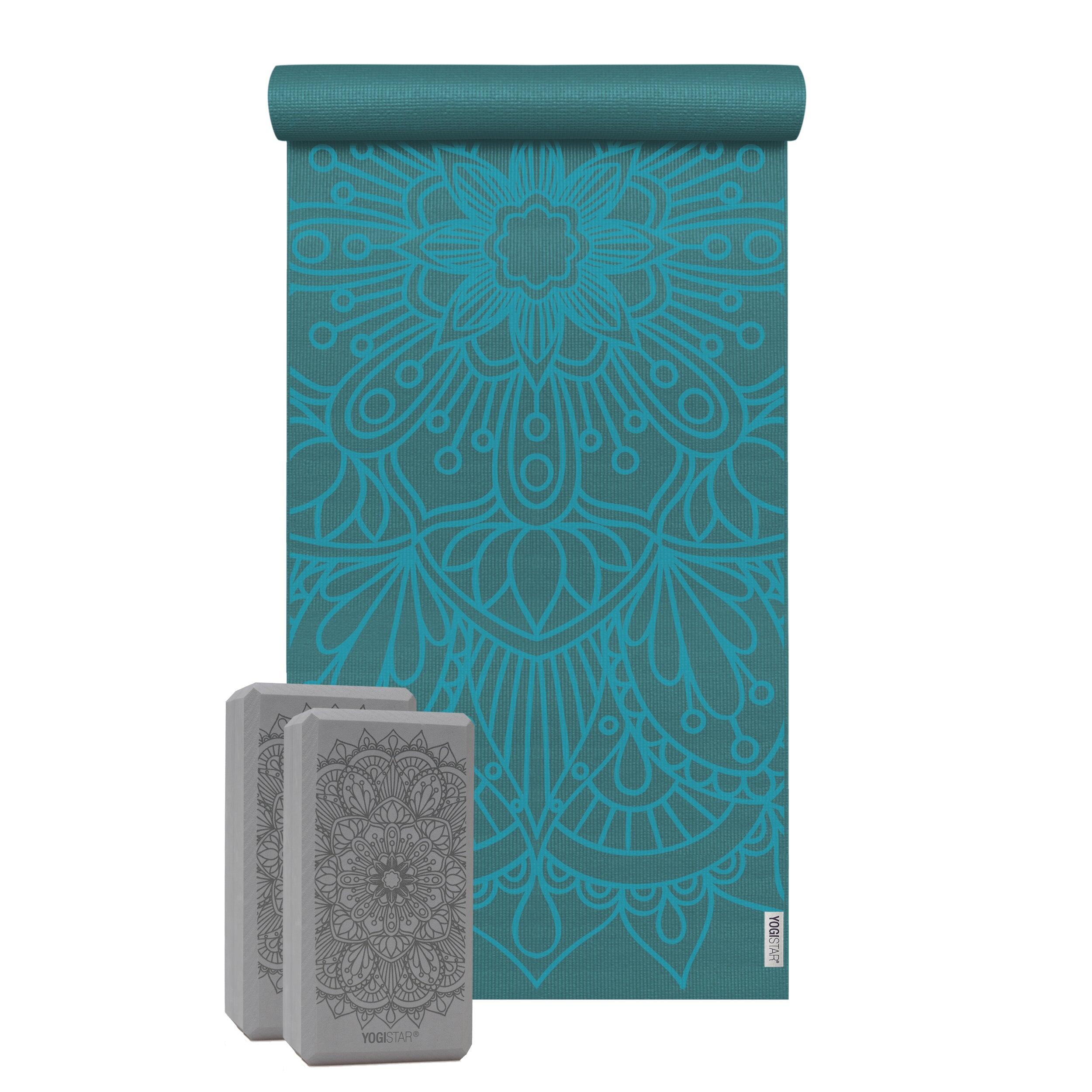Yoga-Set Starter Edition - lotus mandala (Yogamatte + 2 Yogablöcke) 3/5