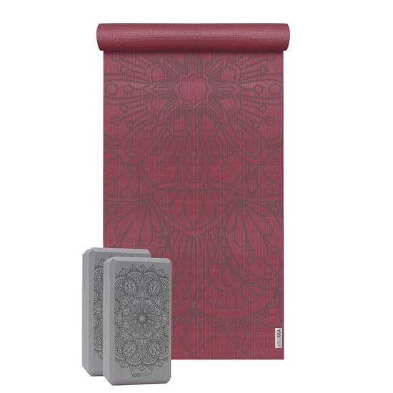 Yoga-Set Starter Edition - lotus mandala (Yogamatte + 2 Yogablöcke)