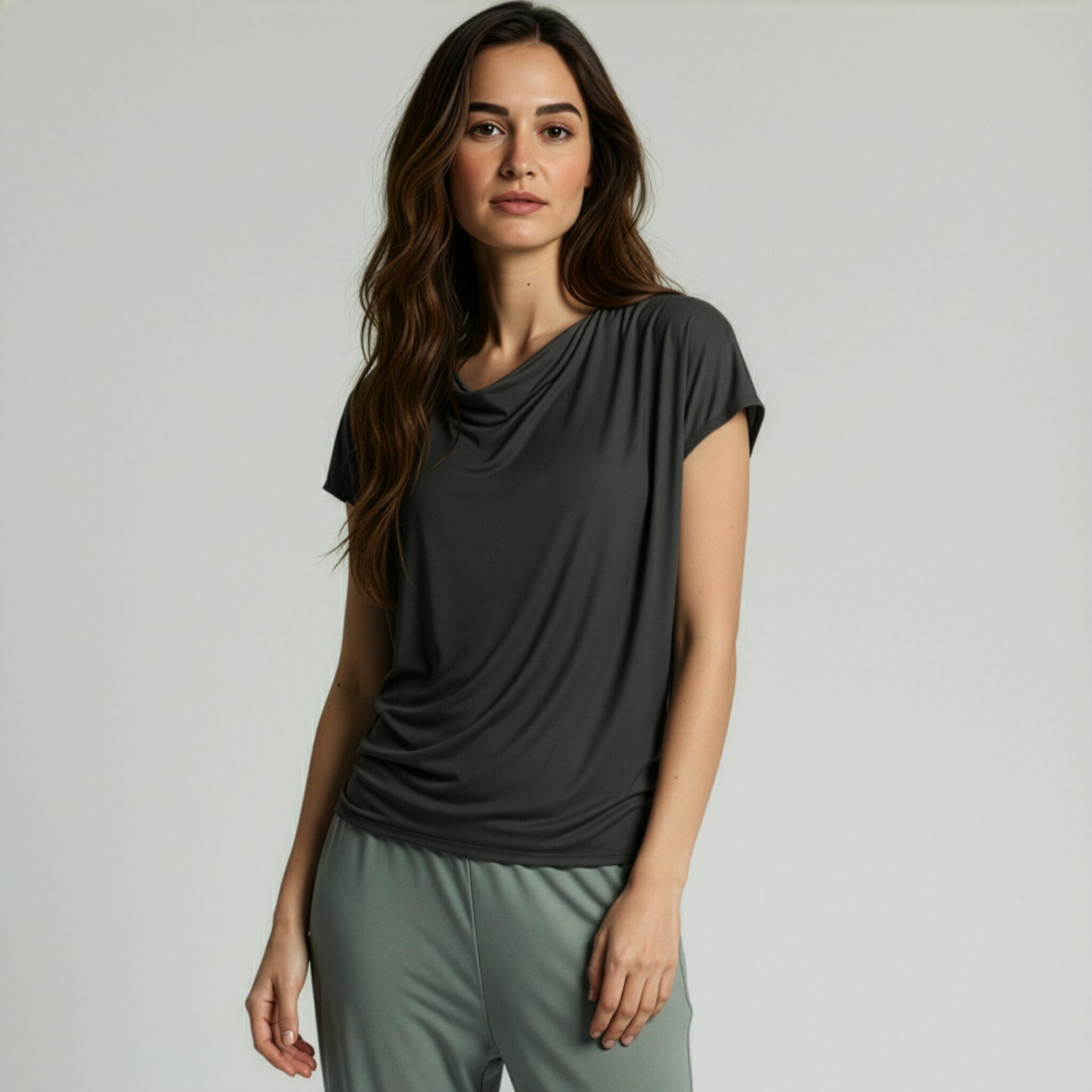 Yoga-Shirt flowing batwing "ala" – stonehenge 2/3