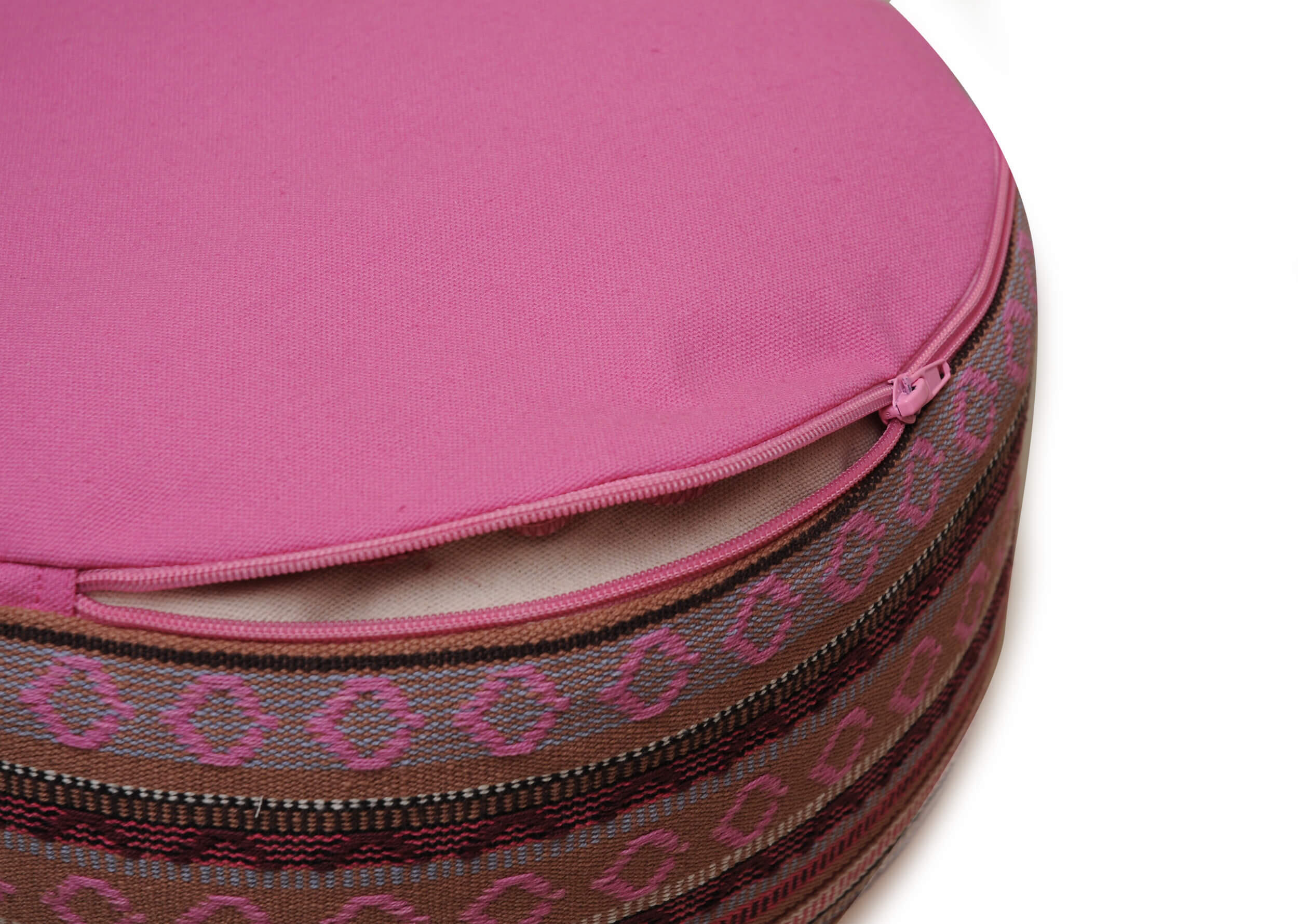 Meditationskissen - rund - ethnic - organic cotton 6/6