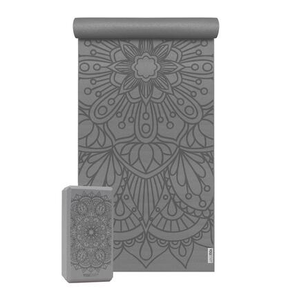 Yoga-Set Starter Edition - lotus mandala (Yogamatte + 1 Yogablock)