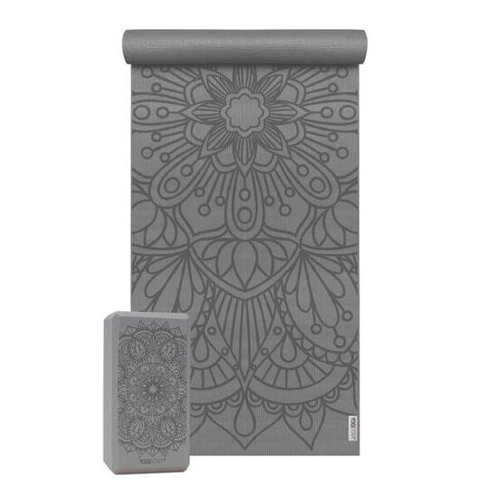 Yoga-Set Starter Edition - lotus mandala (Yogamatte + 1 Yogablock)
