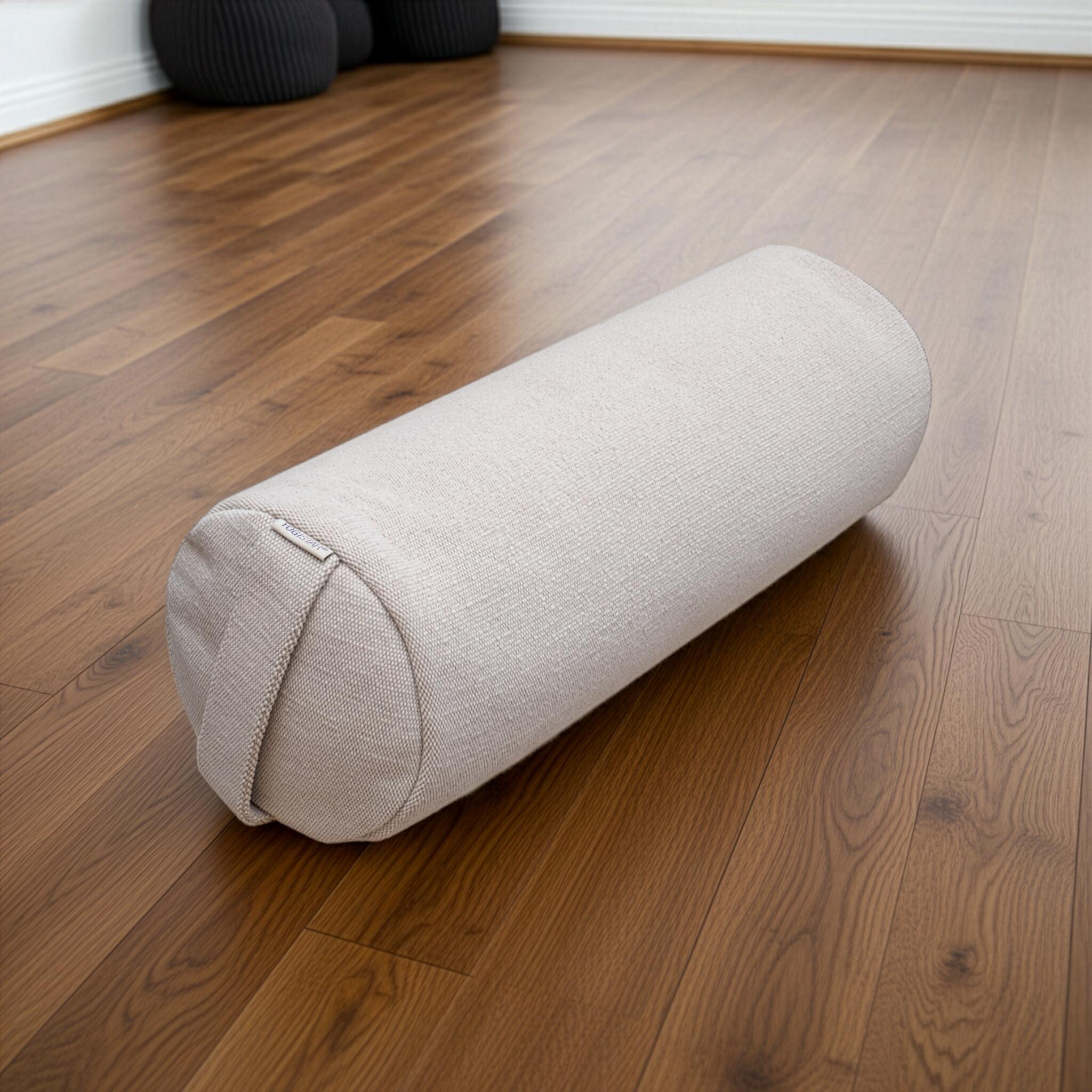 Yoga-Bolster yin - rund - Jute 2/4