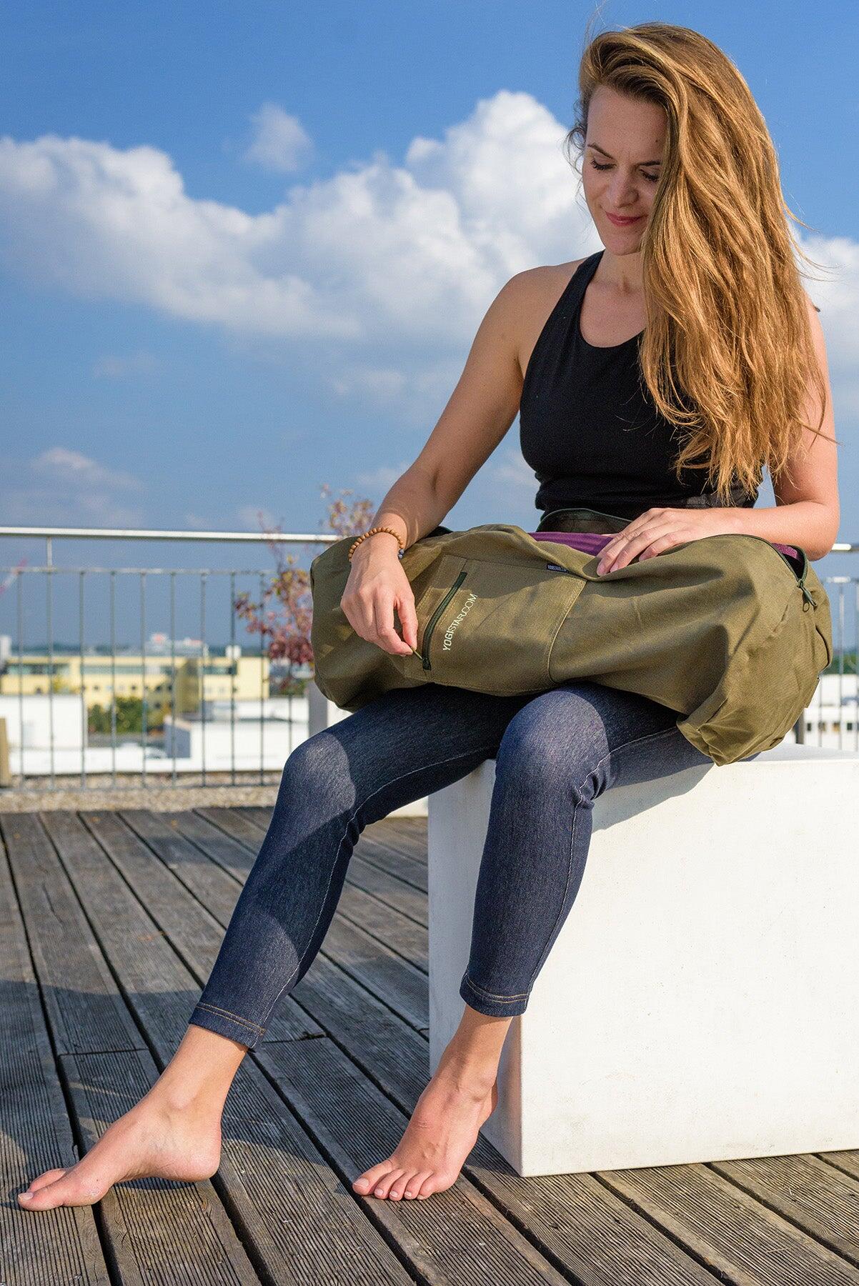 Yogatasche yogibag® basic - zip - cotton - big plus - 73 cm 3/6